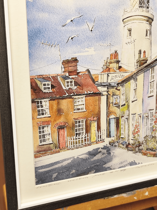 Southwold Lighthouse. East Green view. Limited edition print