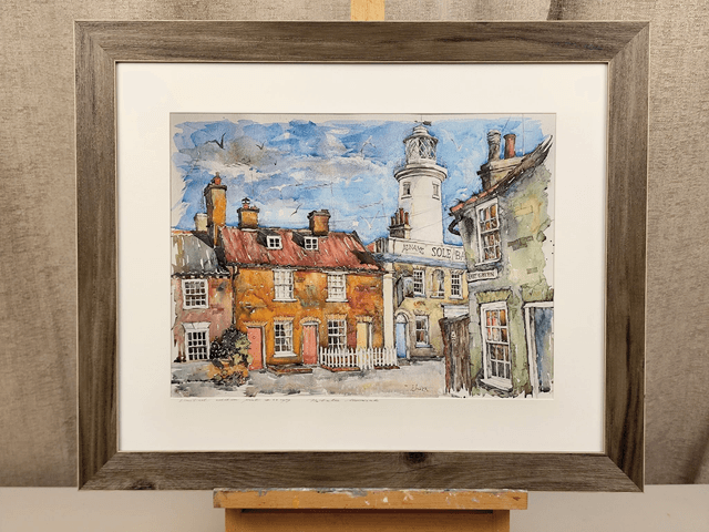Southwold Lighthouse Sole Bay Inn. Limited edition print