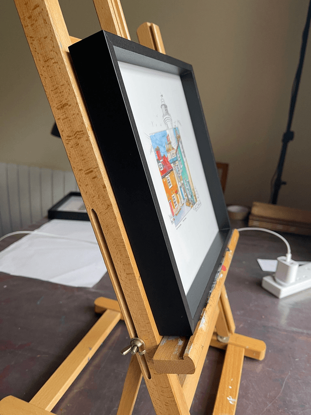 Southwold Lighthouse. Original art. Watercolor in frame