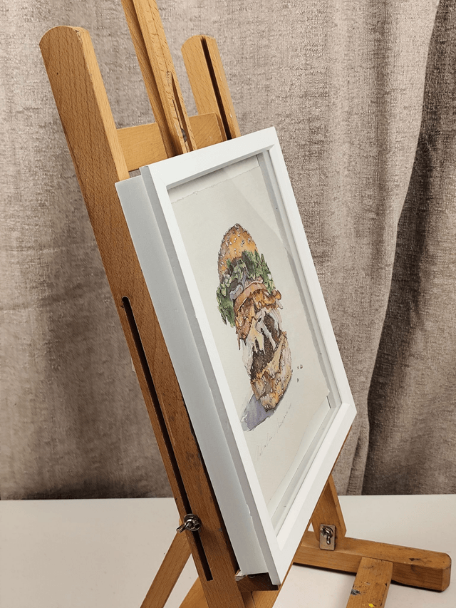 Big Burger. Original watercolour in frame
