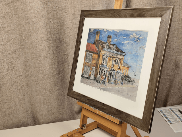 The Lord Nelson Inn Southwold. Limited edition print in frame