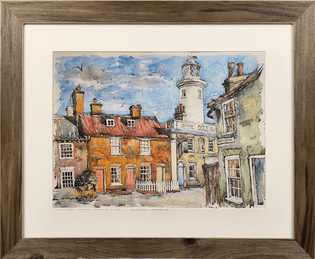 Southwold Lighthouse Sole Bay Inn. Limited edition print